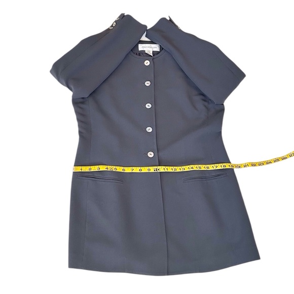 Jones New York Vintage ‘90s Women’s Dark Gray Collarless Blazer Size 10 - Picture 8 of 13